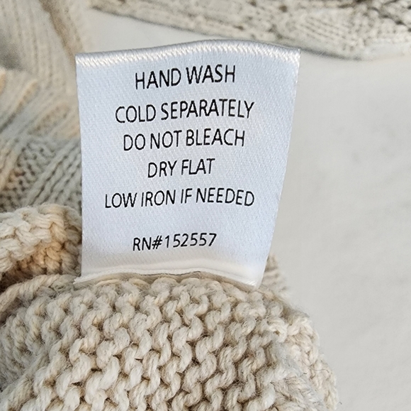 Polagram Sweater Short Sleeve Cream Color Women's Size Small - Picture 10 of 11